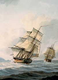 Image of HMS Resolution and HMS Discovery